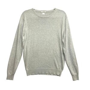 Dan John Sweater Mens Size Small To Medium Gray 100% Cotton Crewneck Roma Italy